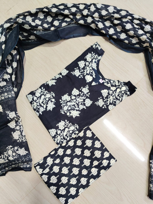 Jaipur Cotton Kurti Set - JKS12 (Check Our Size Chart Before Placing the Order)