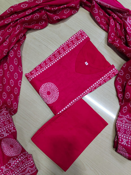 Jaipur Cotton Kurti Set - JKS16 (Check Our Size Chart Before Placing the Order)