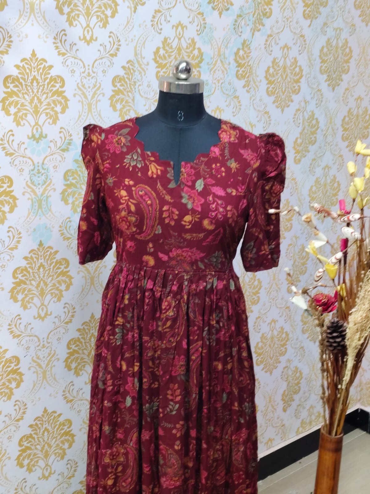 Premium Rayon Floral Frock - CFF123