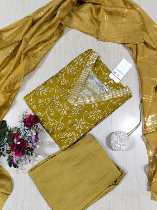 Kurti with Pant and Linen Dupatta sets - KPL20