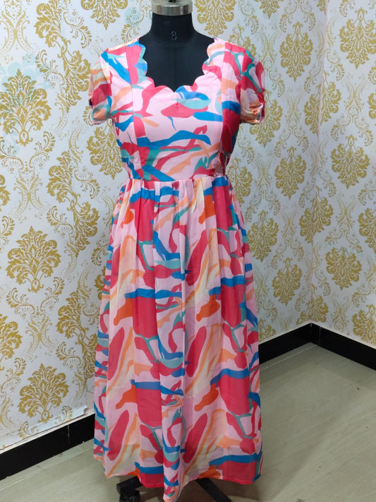 Georgette Floral Frock GFF46