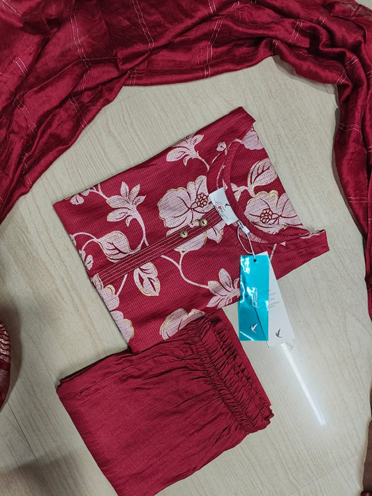 Premium Shiny Vetican Silk Kurti - SVK31