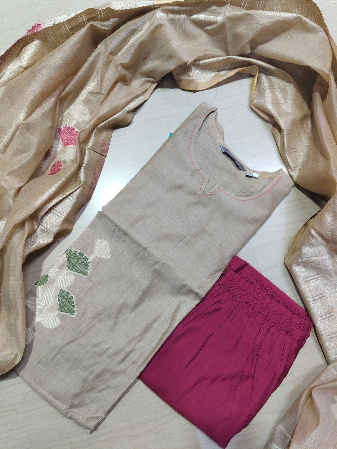Premium Jamdani Kurti  Set EW86