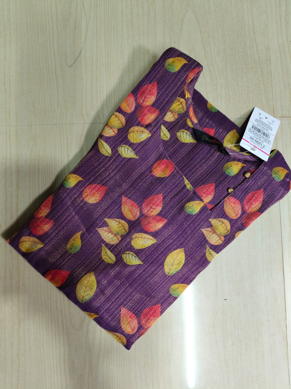 Floral Tissue Kurti - FTK42