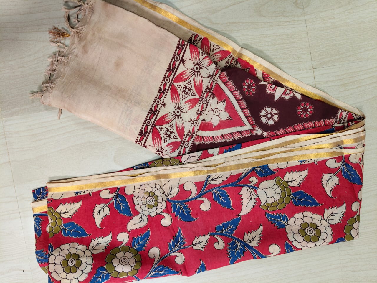Kalamkari Pure Cotton Duppatas KCD45