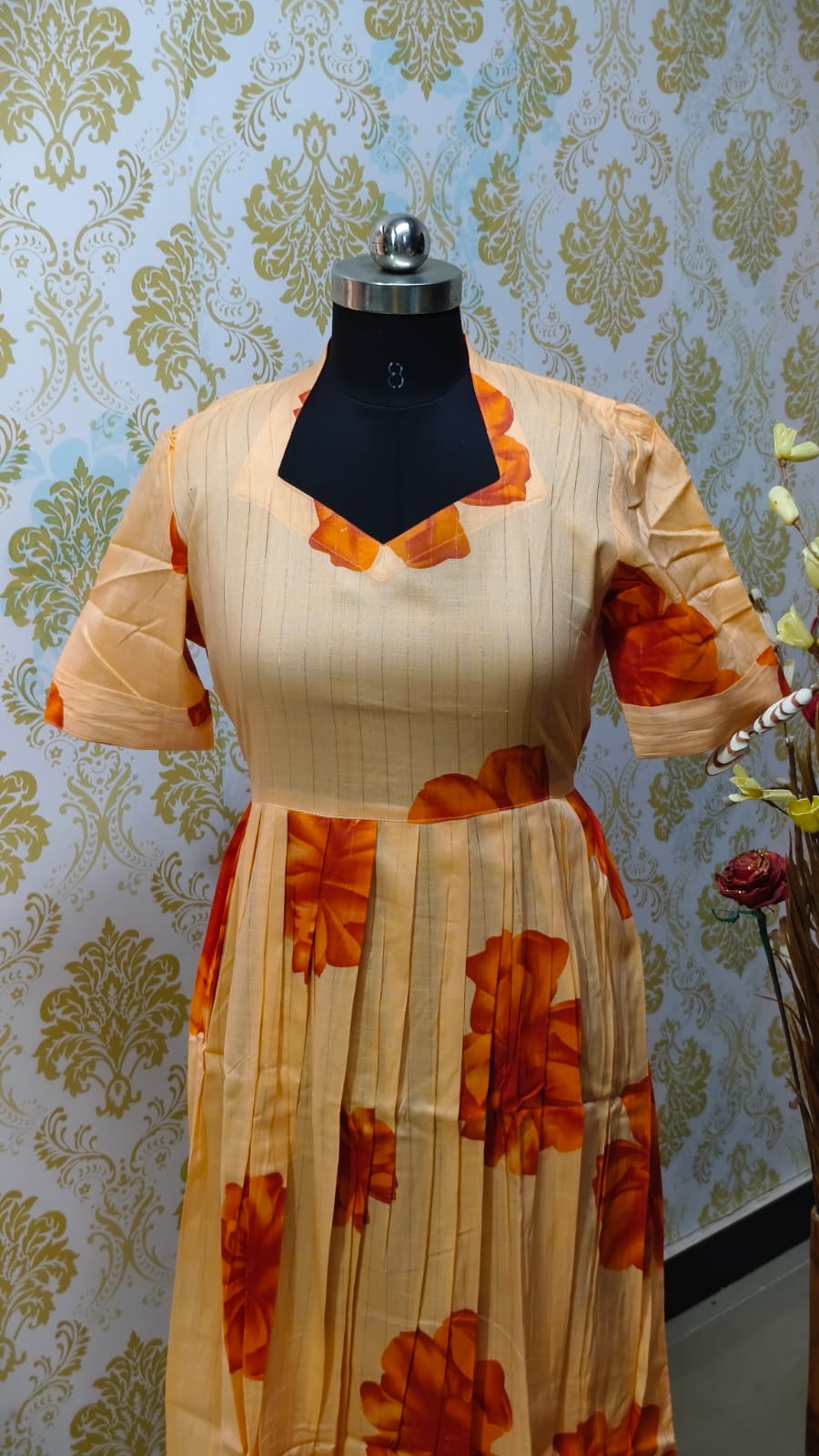 Rayon Floral Frock  CFF145