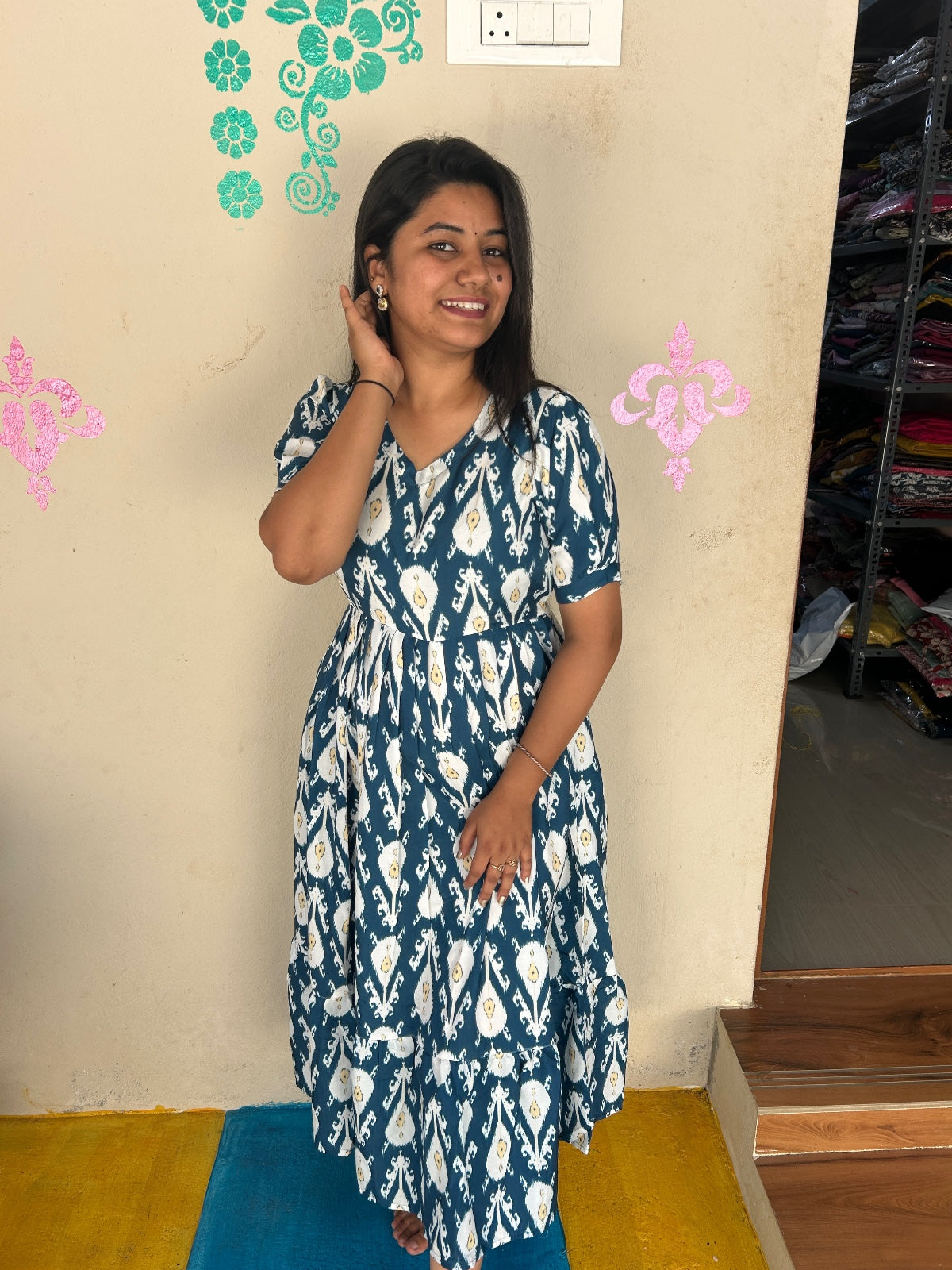 Cotton Floral Frock - CFF45