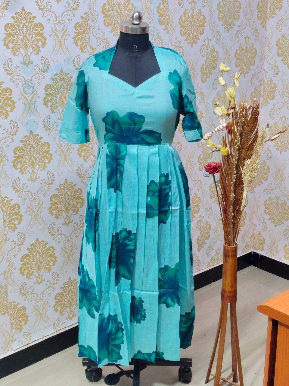 Rayon Floral Frock  CFF146