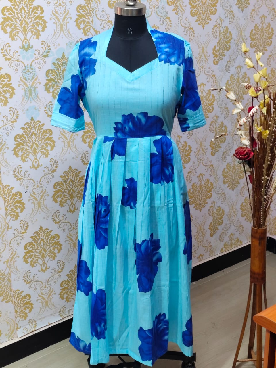 Rayon Floral Frock  CFF148