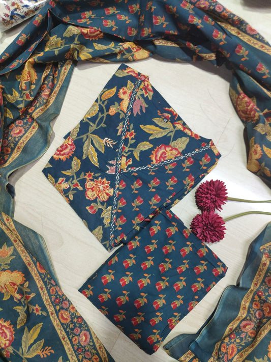 Cotton Floral Anarkali - CA49