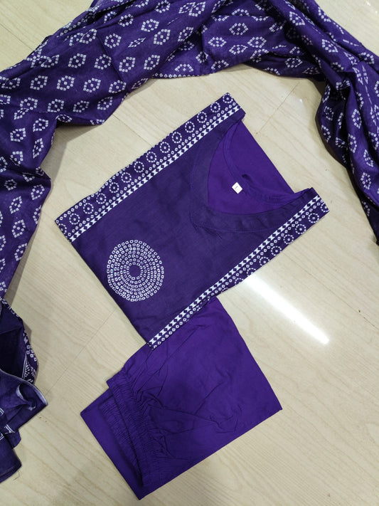 Jaipur Cotton Kurti Set - JKS04 (Check Our Size Chart Before Placing the Order)