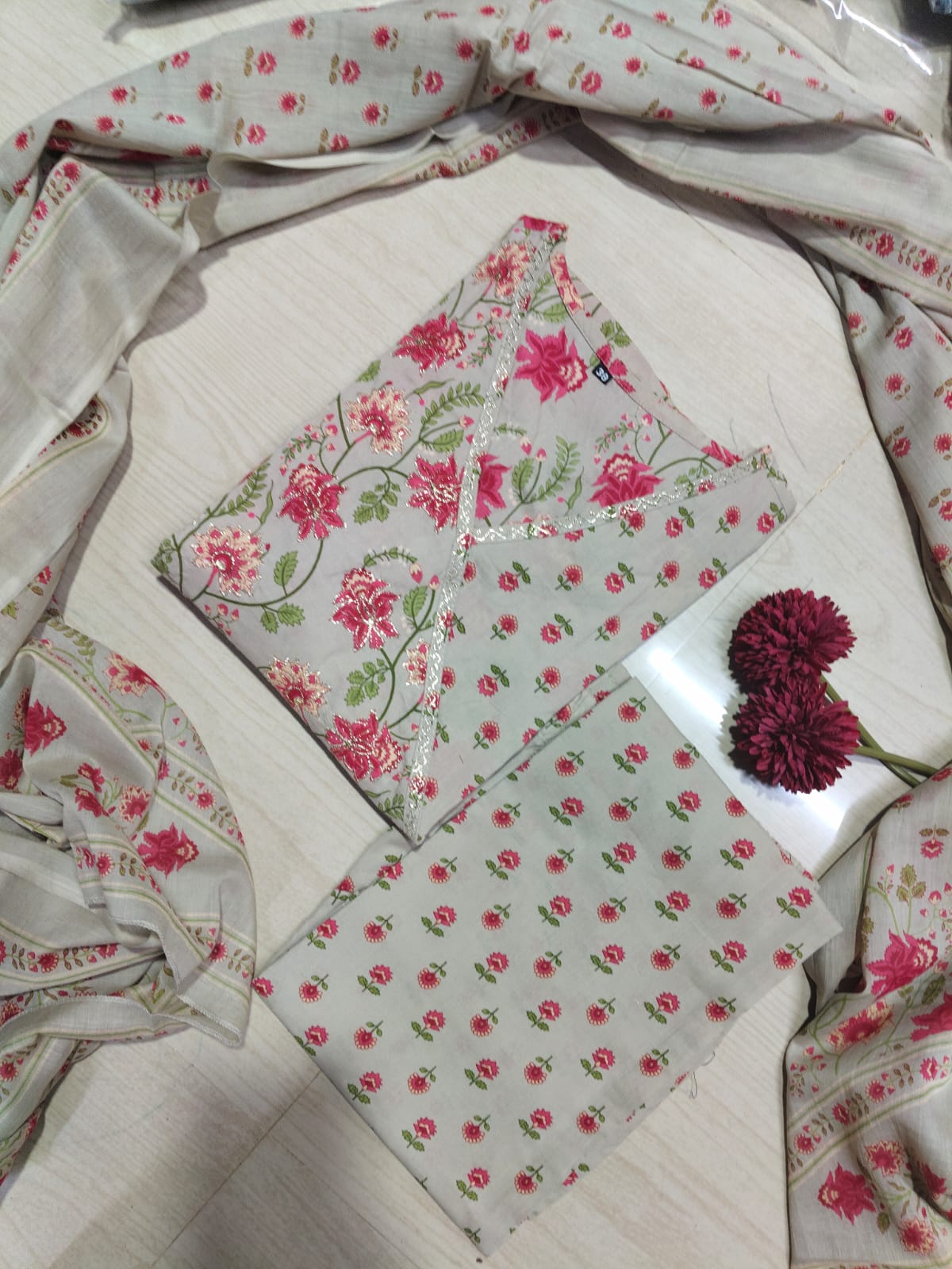 Cotton Floral Anarkali - CA51