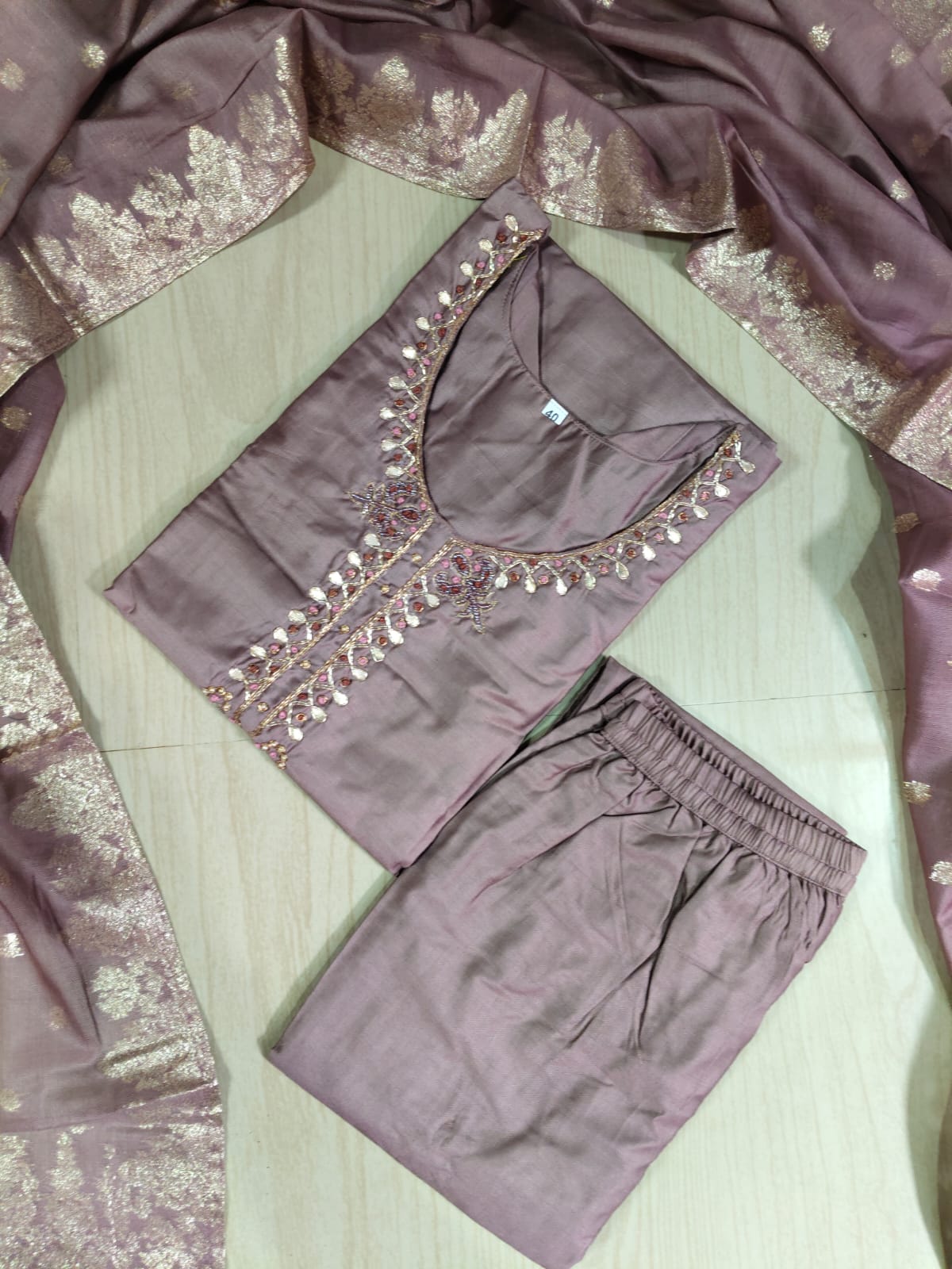 Premium Modal Chanderi Silk Kurti - CSK53