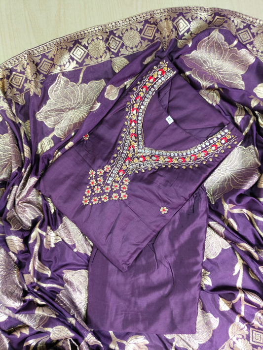 Premium Modal Chanderi Silk Kurti - CSK54