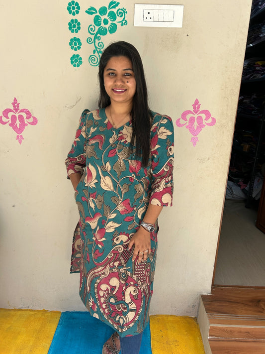 Kalamkari Kurtis KK61