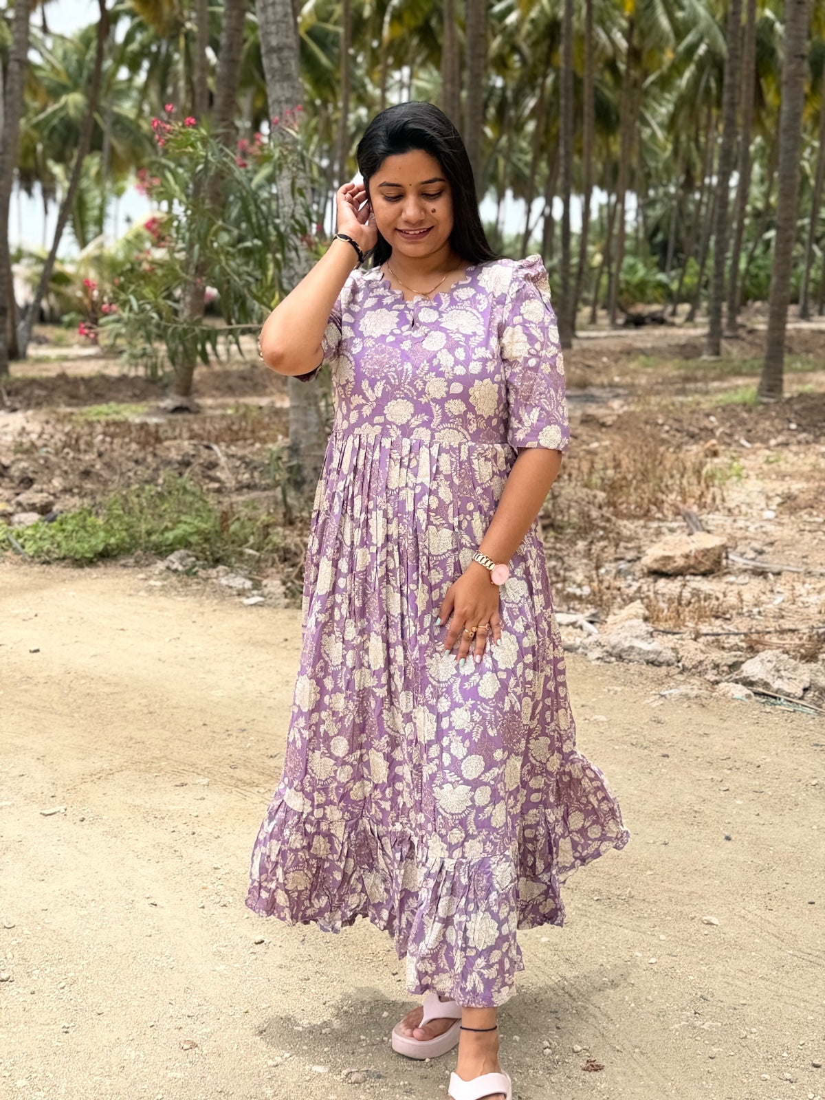 Premium Rayon Floral Frock - CFF167