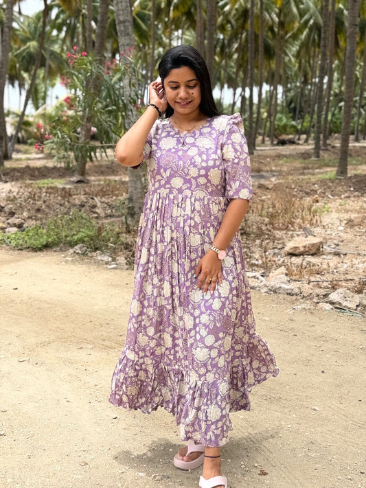 Premium Rayon Floral Frock - CFF167