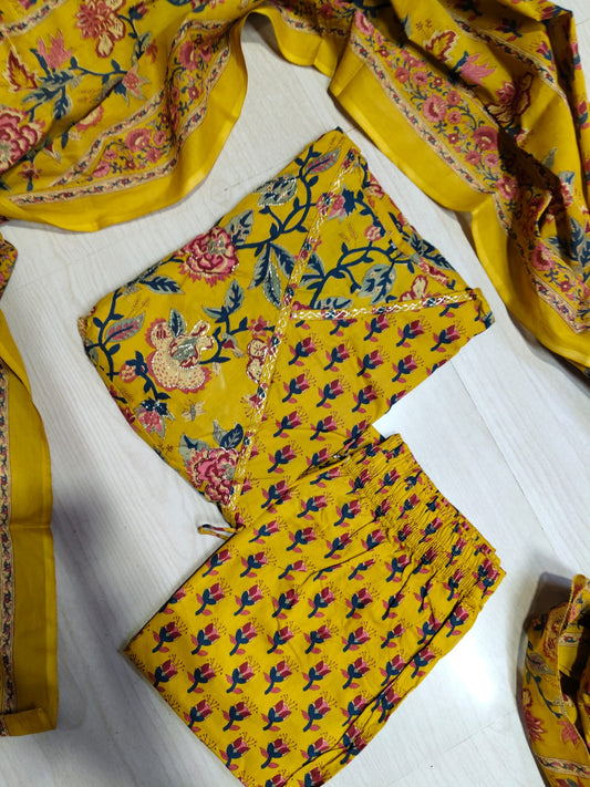 Cotton Floral Anarkali - CA67