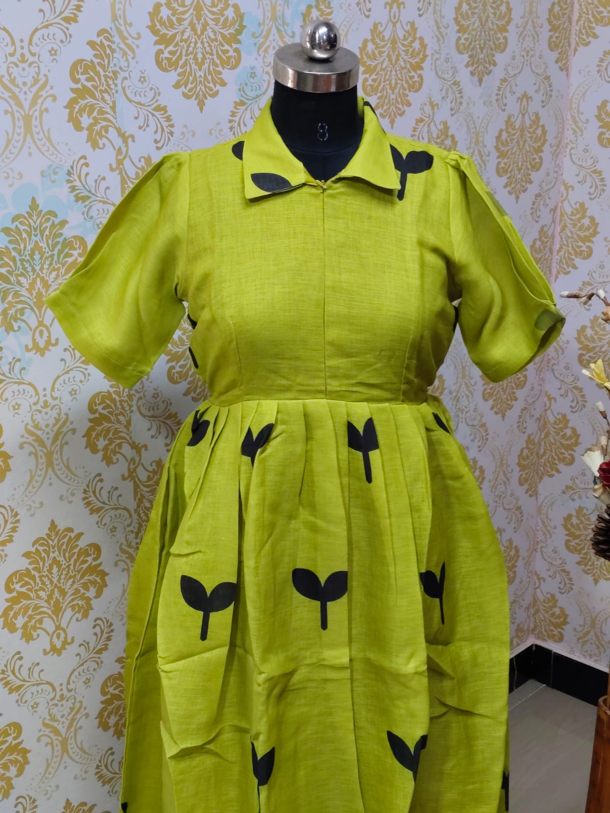 Linen Cotton Feeding Frock  IFF68