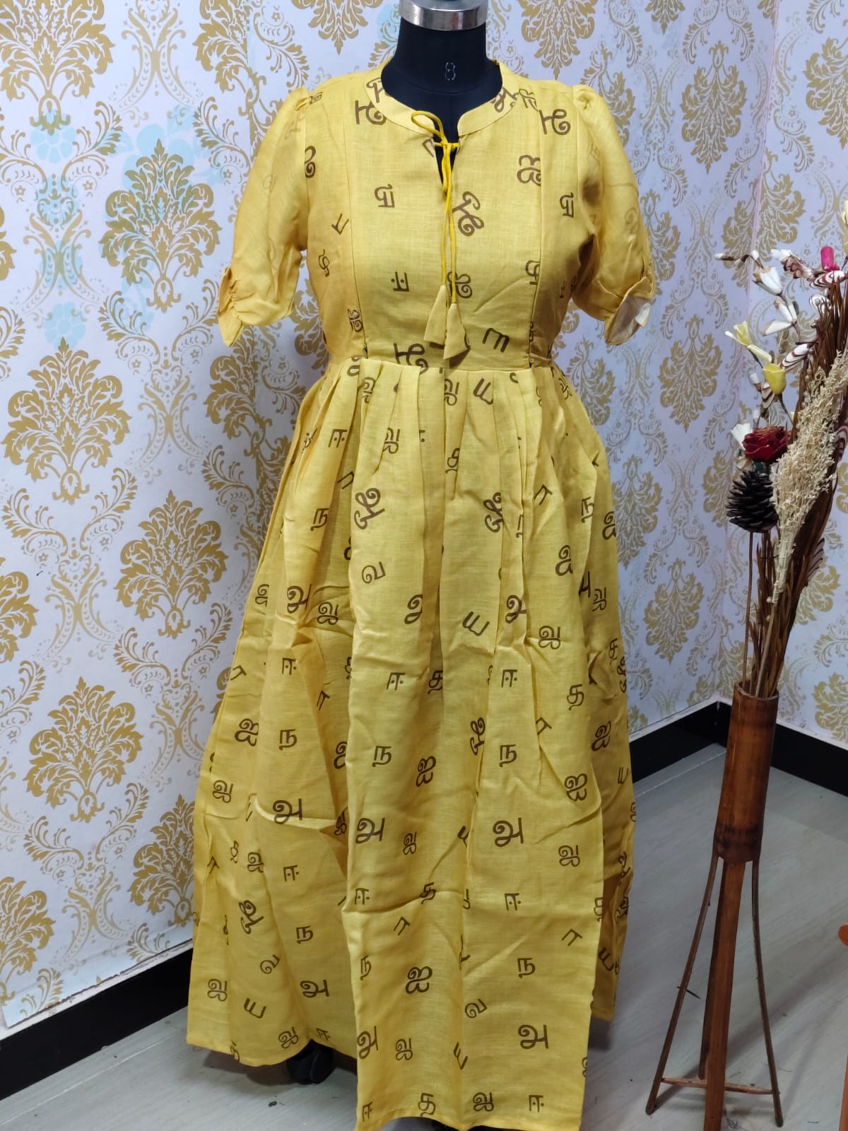 Linen Cotton Feeding Frock  IFF69