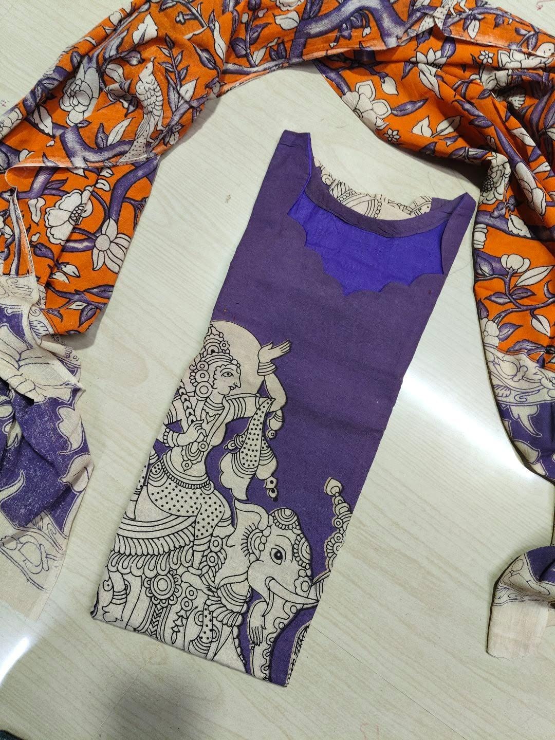 Kalamkari Kurti With Dupatta  KK82