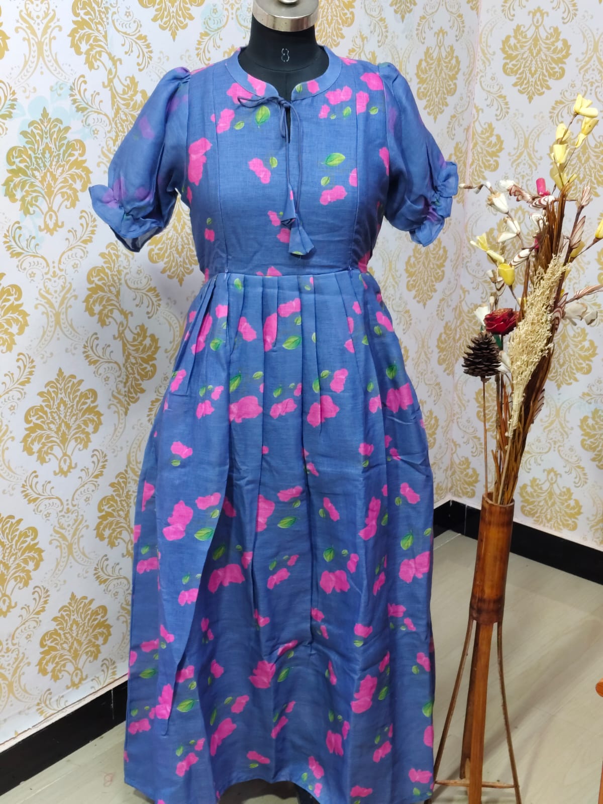 Linen Cotton Feeding Frock  IFF70