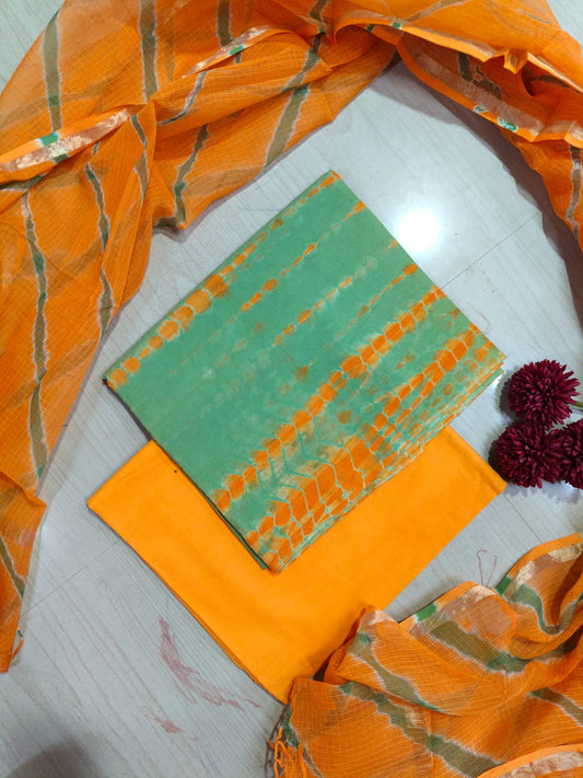 Premium Cotton Hand Block Top and Phant With Kotta Dupatta RS79