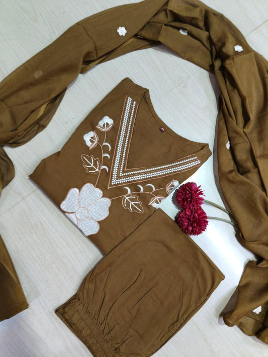 Cotton Floral Anarkali  -  AS80