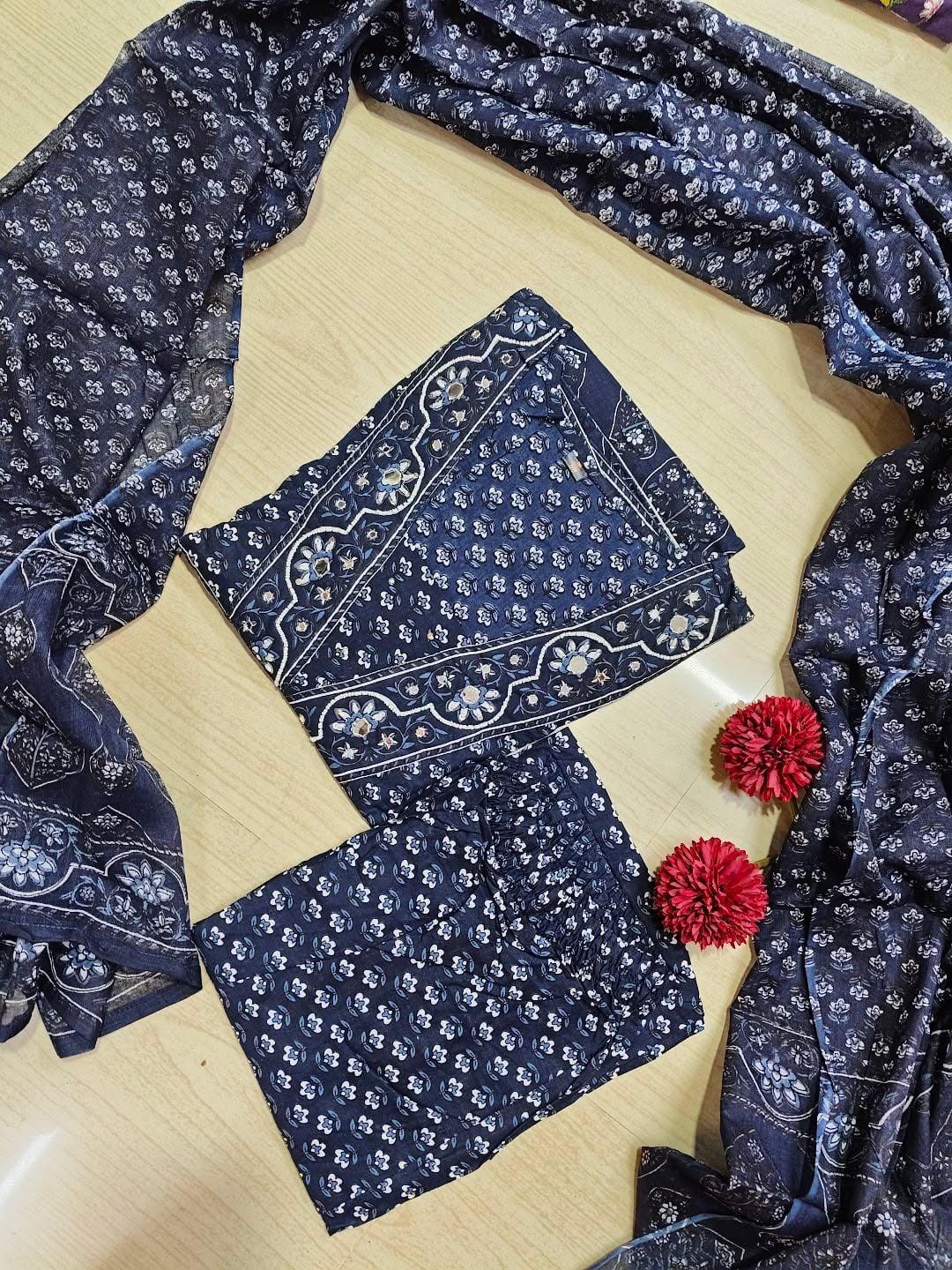 Cotton Floral Anarkali  -  AS85
