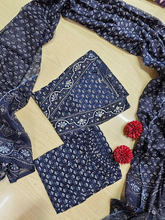 Cotton Floral Anarkali  -  AS85
