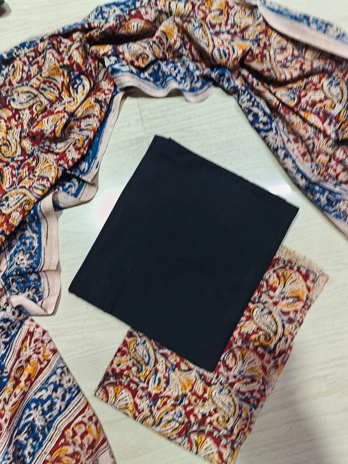 Premium Cotton Top and Kalamkari Phant With Dupatta RS88