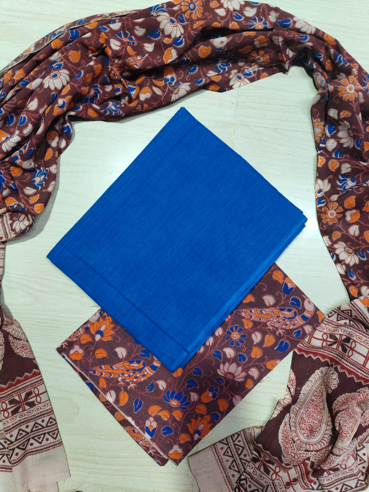 Premium Cotton Top and Kalamkari Phant With Dupatta RS89