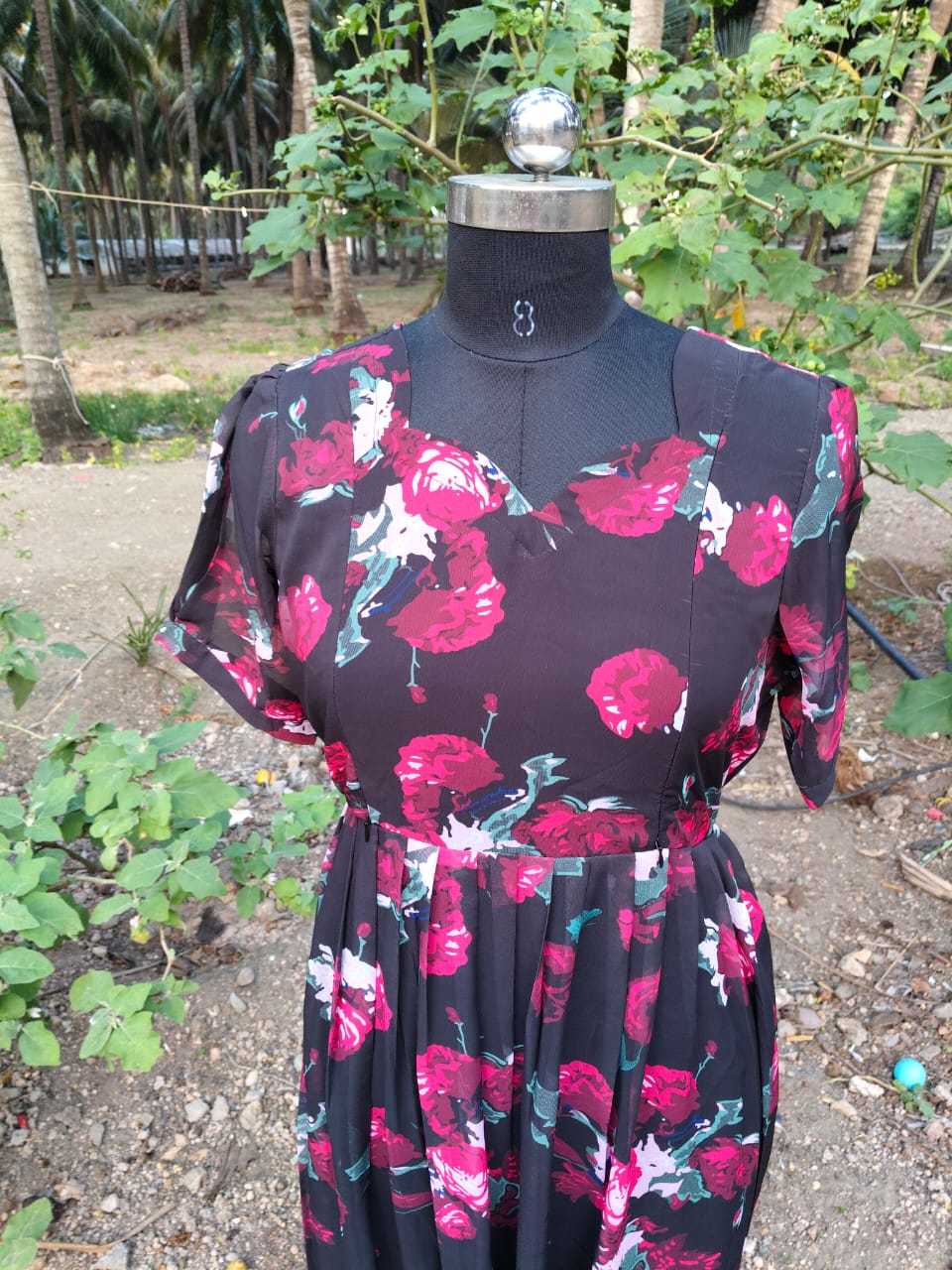 Georgette Floral Frock GFF08