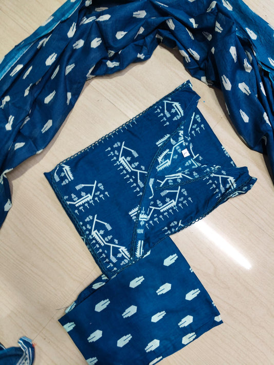 Jaipur Cotton Kurti Set - JKS08 (Check Our Size Chart Before Placing the Order)