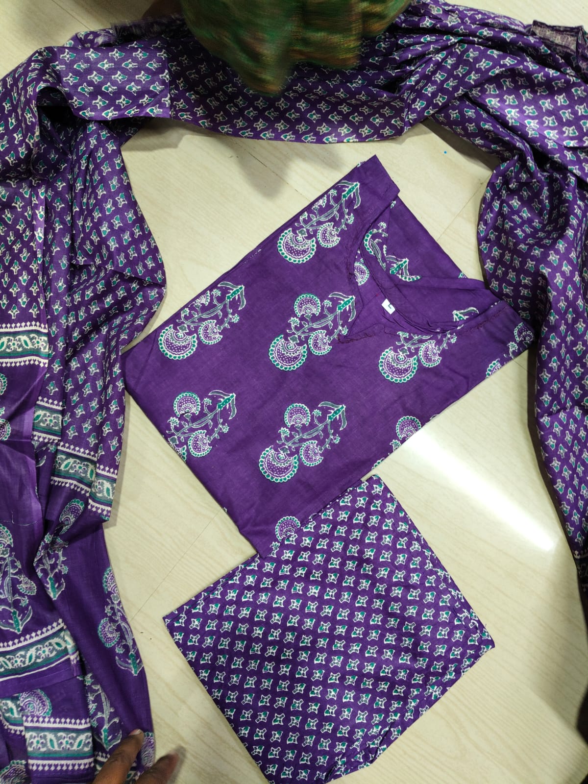 Jaipur Cotton Kurti Set - JKS09 (Check Our Size Chart Before Placing the Order)