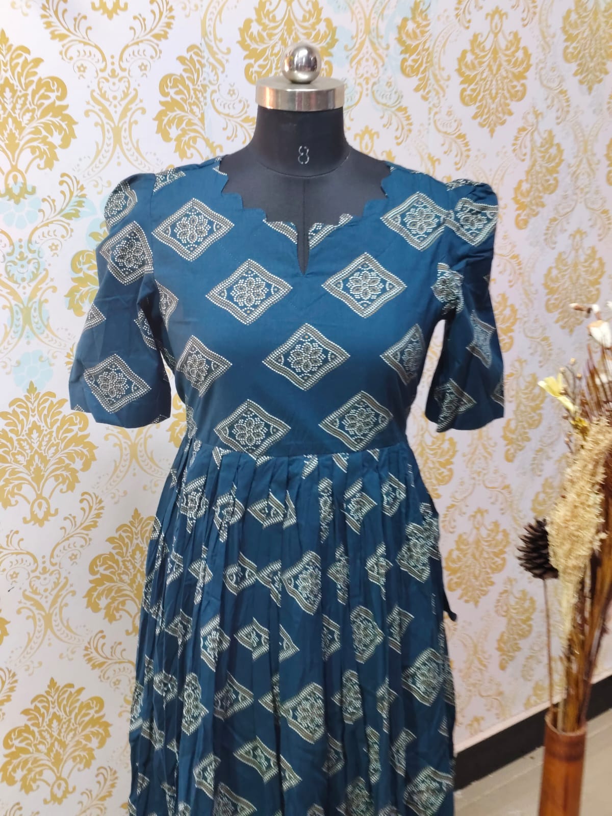 Cotton Floral Frock - CFF109
