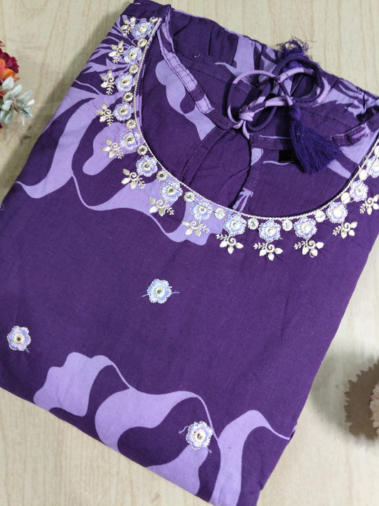 Cotton Long Sleveless Frocks CLF10