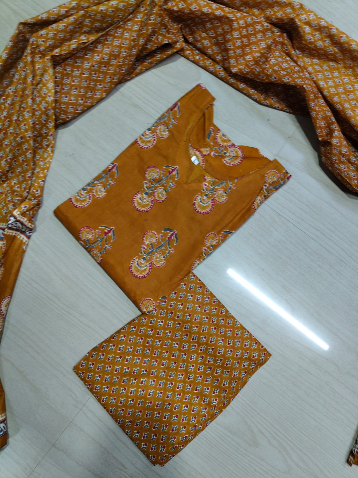 Jaipur Cotton Kurti Set - JKS10 (Check Our Size Chart Before Placing the Order)