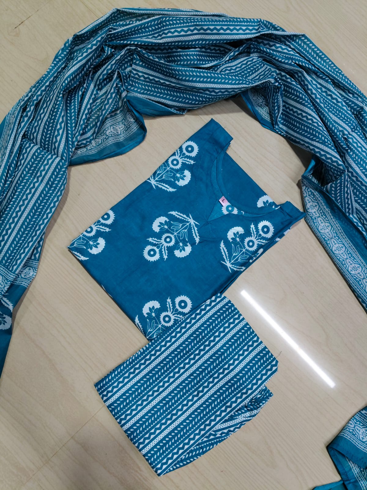 Jaipur Cotton Kurti Set - JKS11 (Check Our Size Chart Before Placing the Order)