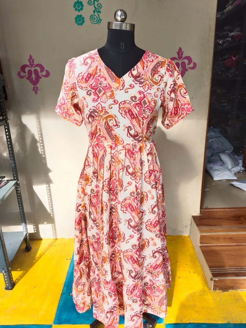 Cotton Floral Frock - CFF111