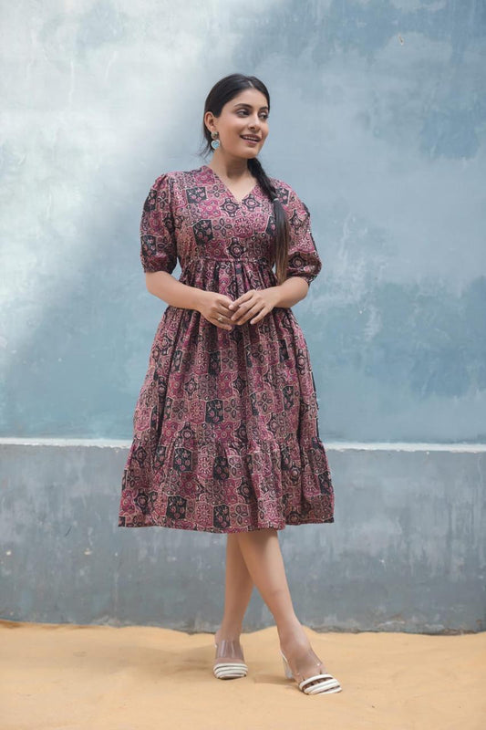 Cotton Floral Frock - CFF11