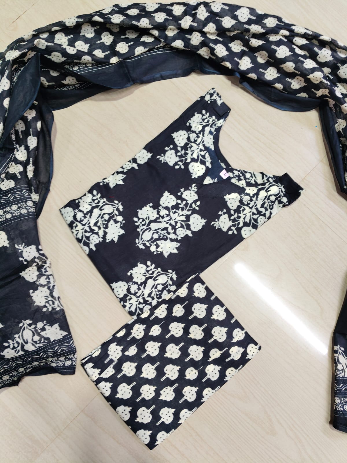 Jaipur Cotton Kurti Set - JKS12 (Check Our Size Chart Before Placing the Order)