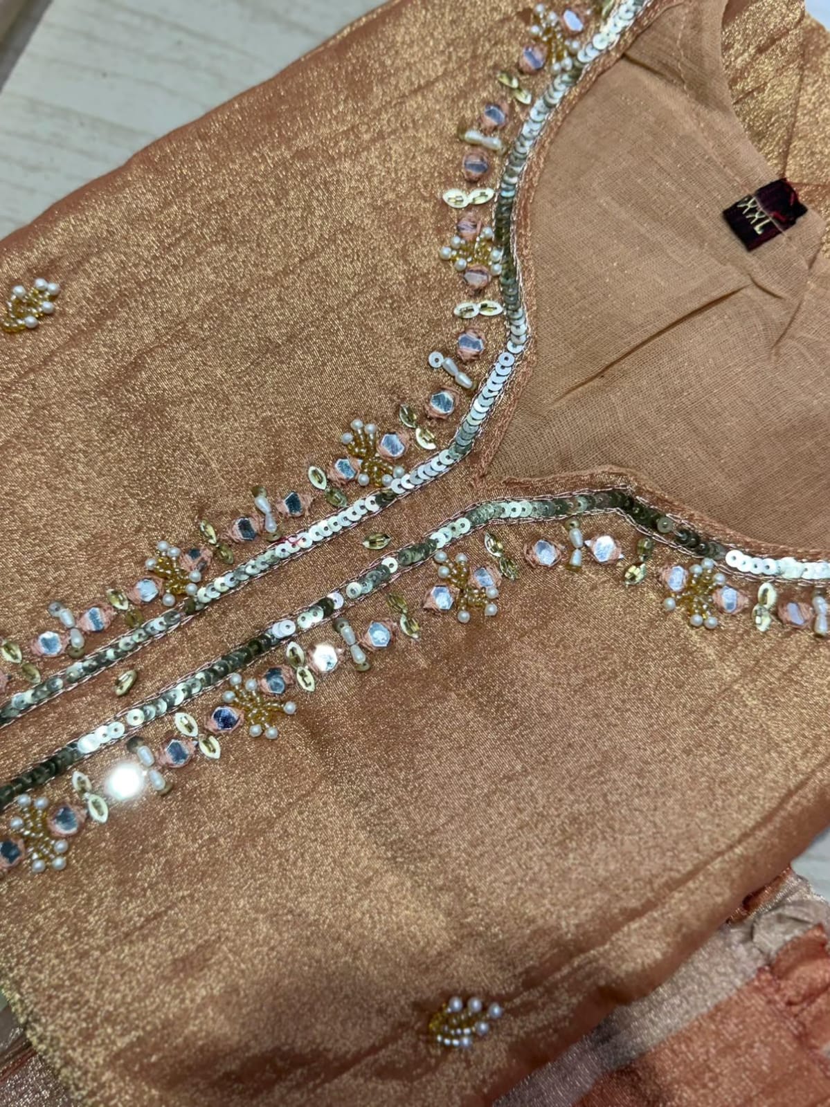 Premium Crushed Tissue Kurti  Set EW133