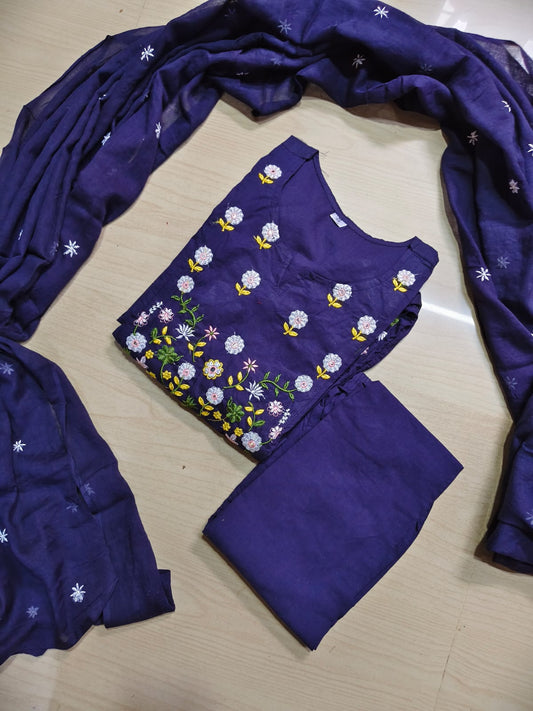 Cotton Floral Anarkali  AS114