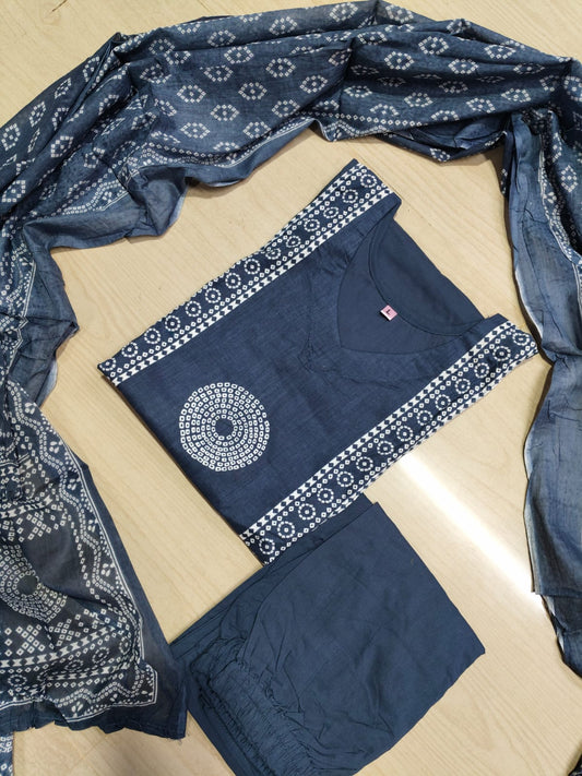 Jaipur Cotton Kurti Set - JKS14 (Check Our Size Chart Before Placing the Order)