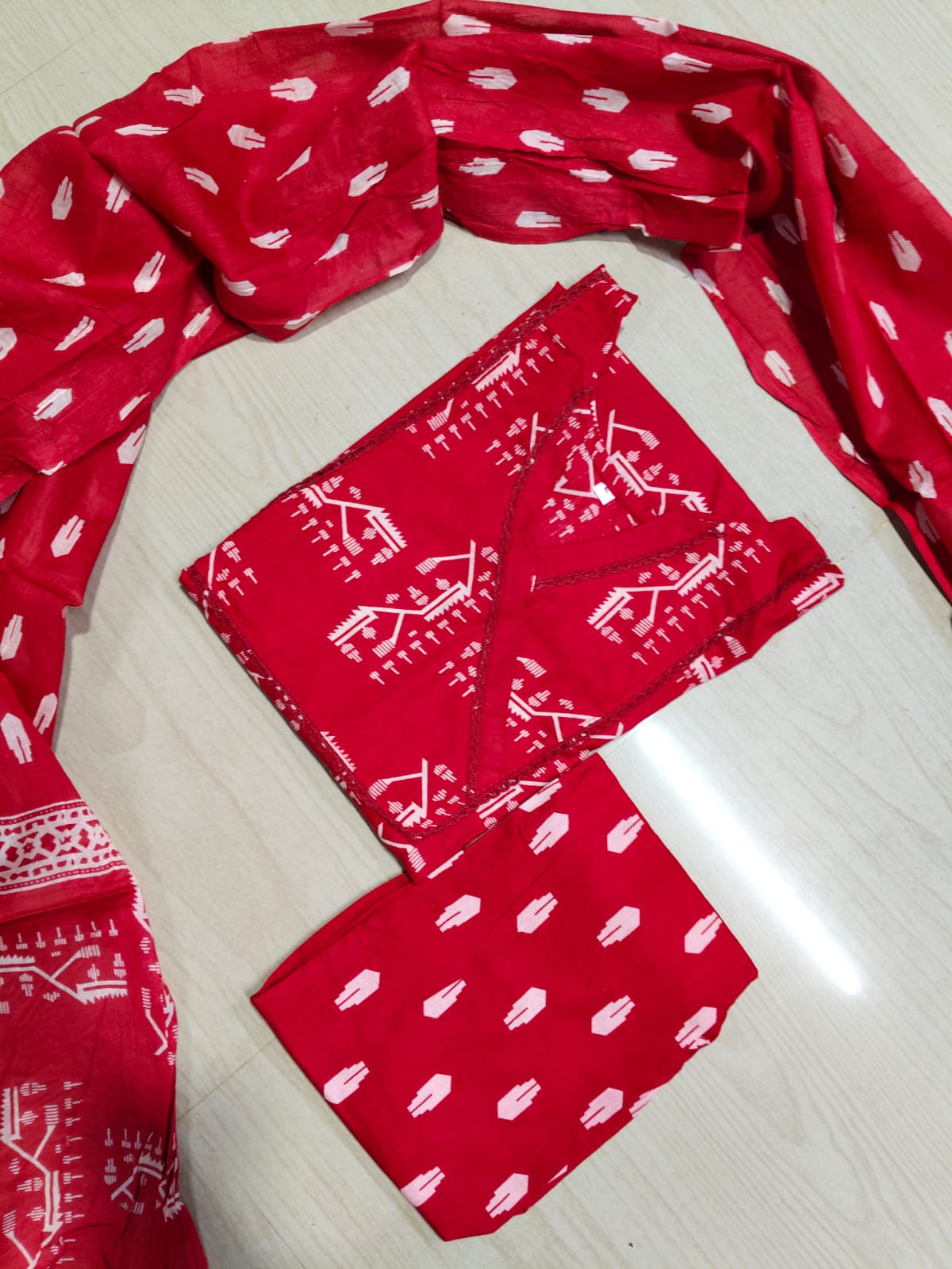 Jaipur Cotton Kurti Set - JKS15 (Check Our Size Chart Before Placing the Order)