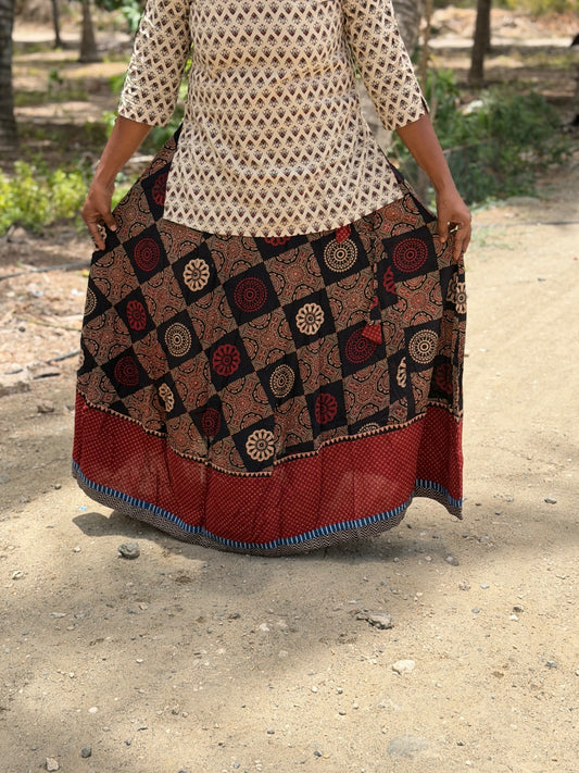 Ajrak Cotton Skirts SS15