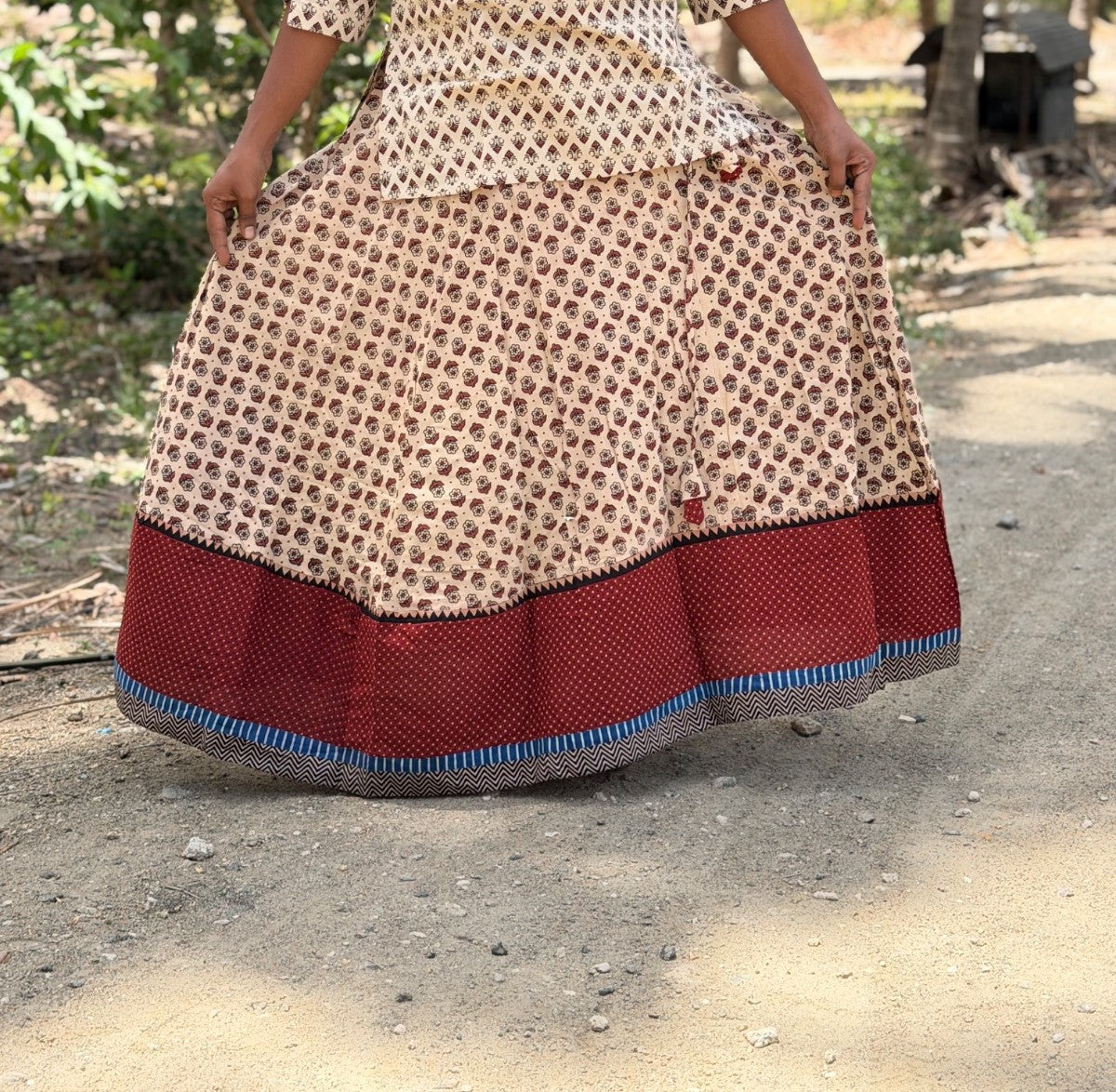 Ajrak Cotton Skirts SS16