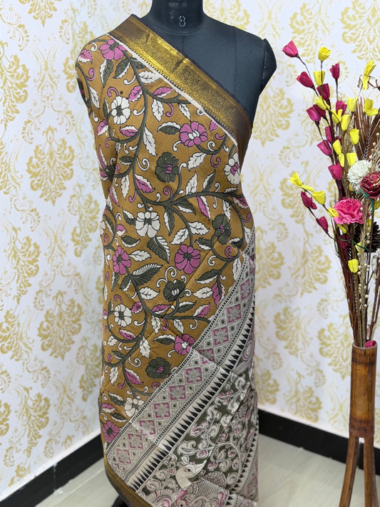 Kalamkari Zari Border Duppata KZD08