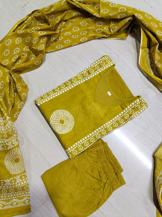 Jaipur Cotton Kurti Set - JKS18 (Check Our Size Chart Before Placing the Order)